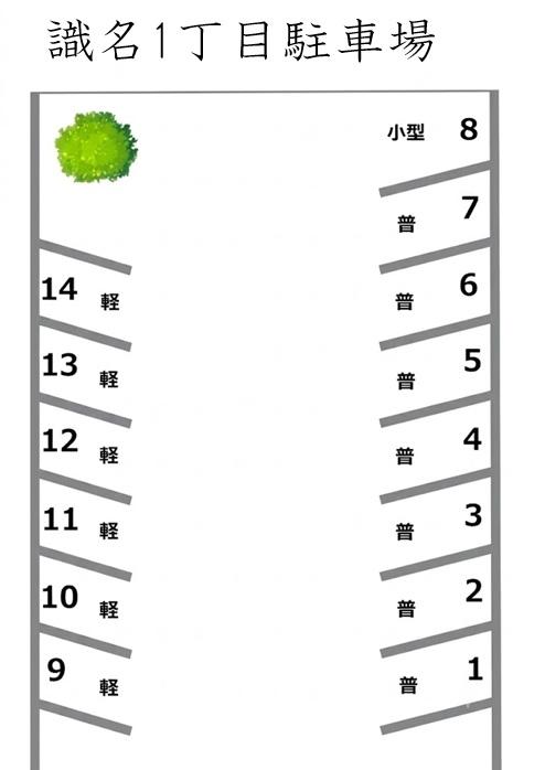 識名1丁目駐車場の駐車配置図