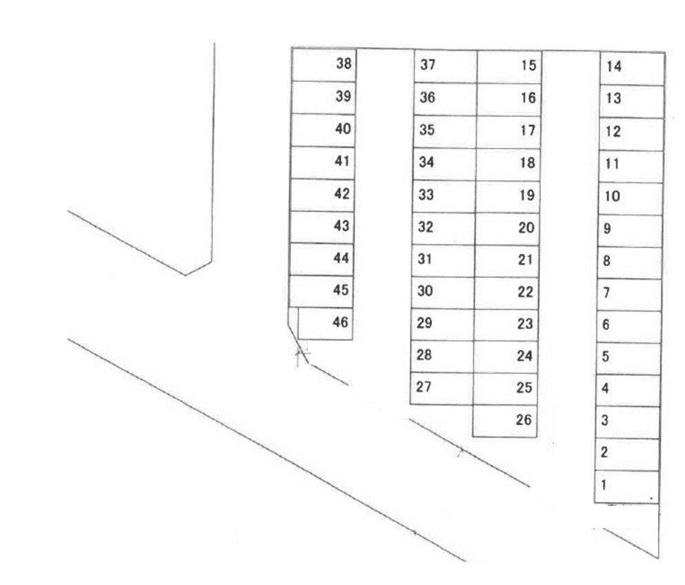 Tパーキングの駐車配置図