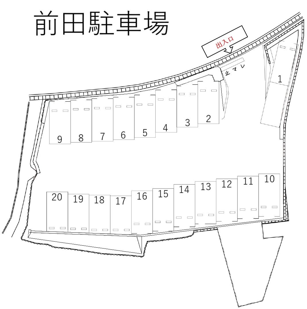 前田駐車場の駐車配置図