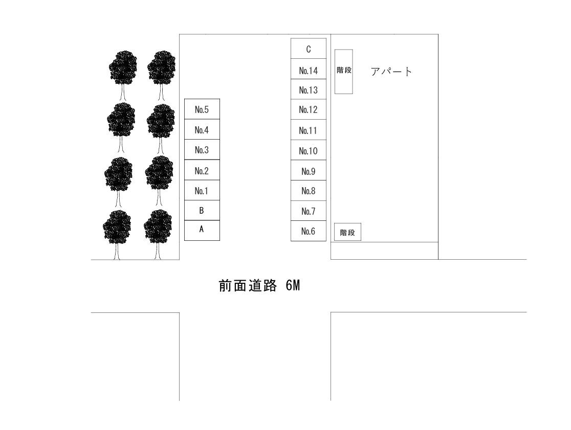 上飯田駐車場の駐車配置図