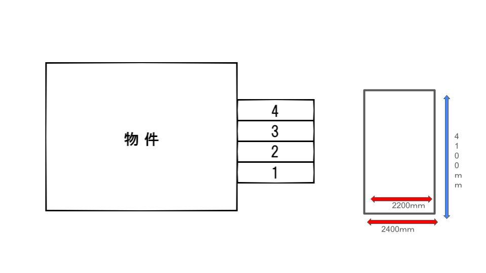 本町Kパーキングの駐車配置図