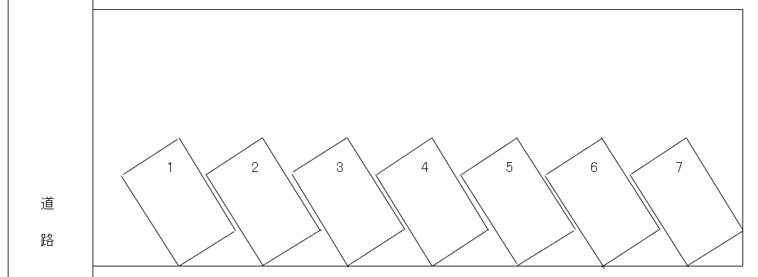 杉田様第三月極駐車場の駐車配置図
