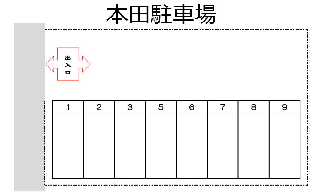 本田駐車場の駐車配置図