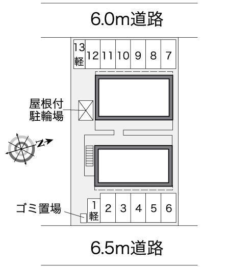 シャーロット(37928)の駐車配置図