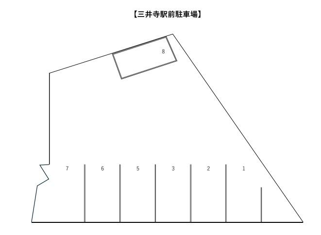三井寺駅前駐車場の駐車配置図