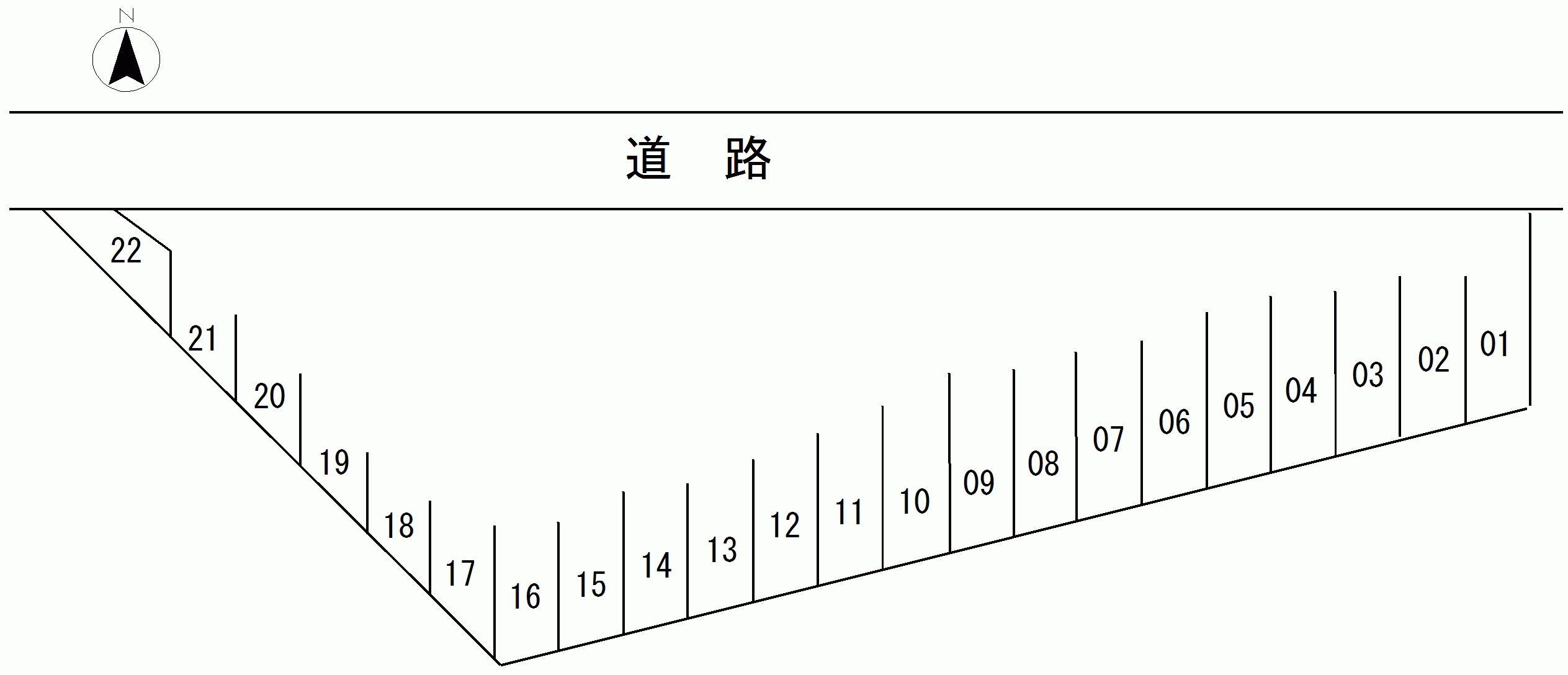 山一天ノ田駐車場の駐車配置図