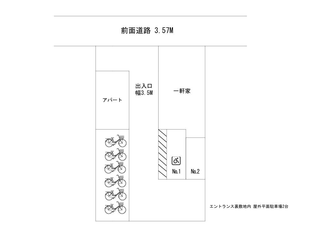 東向島4丁目 第2駐車場の駐車配置図