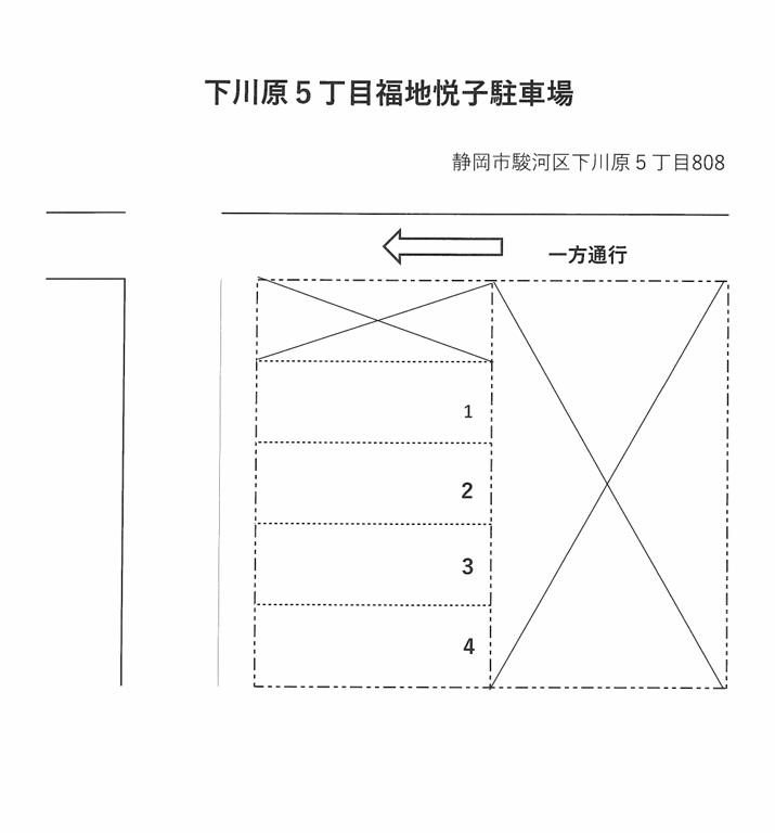 下川原5丁目福地悦子駐車場の駐車配置図