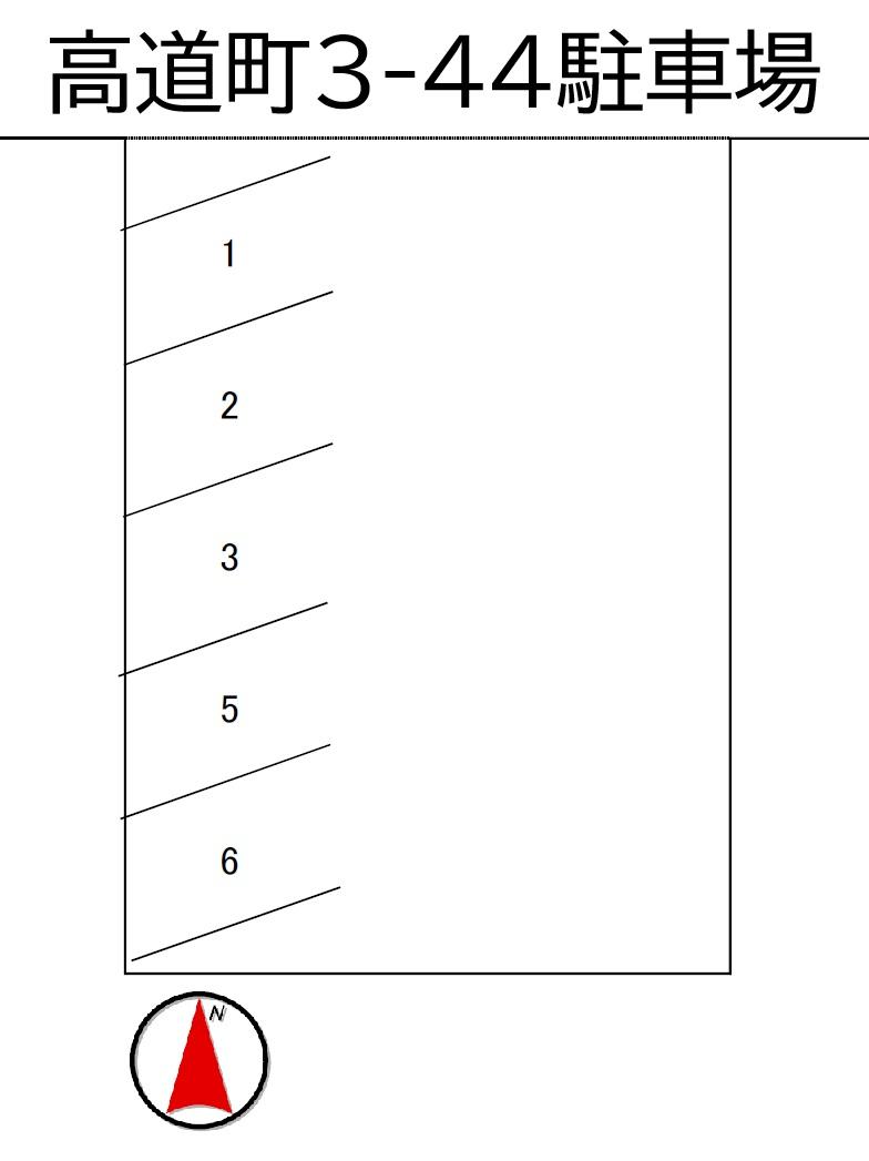 高道町3-44駐車場の駐車配置図