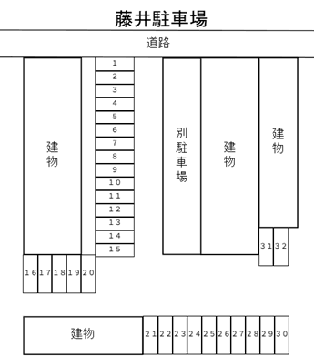 藤井駐車場の駐車配置図