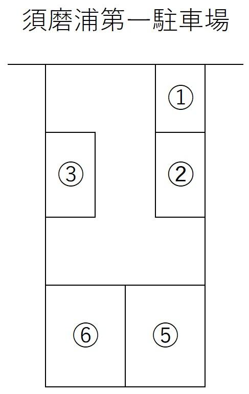 須磨浦第一駐車場の駐車配置図