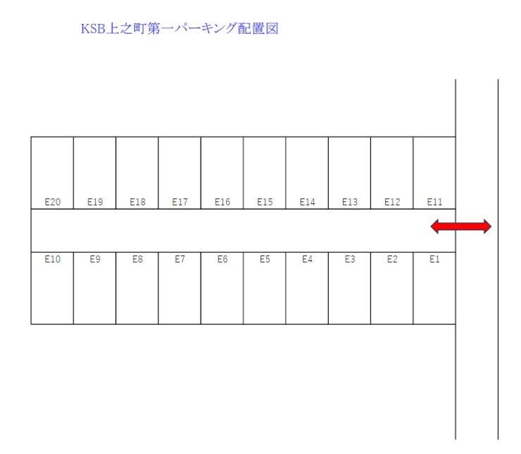 KSB上之町第一パーキングの駐車配置図