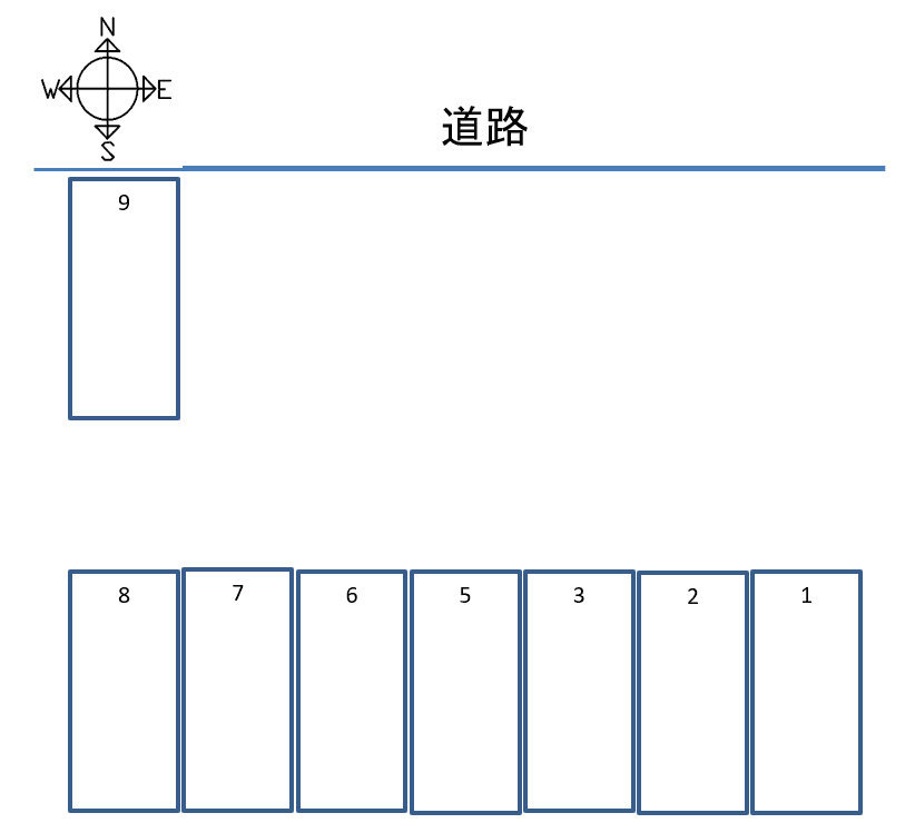 長良東1丁目駐車場の駐車配置図