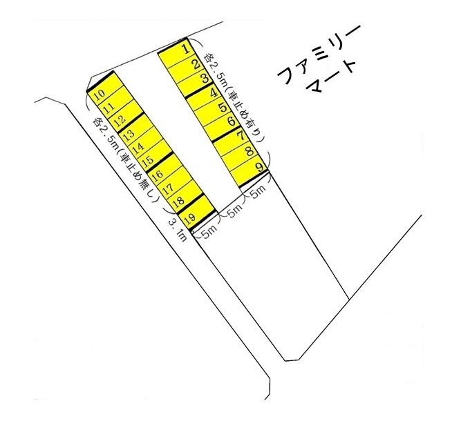 スマイルパークカーポート薬師の駐車配置図