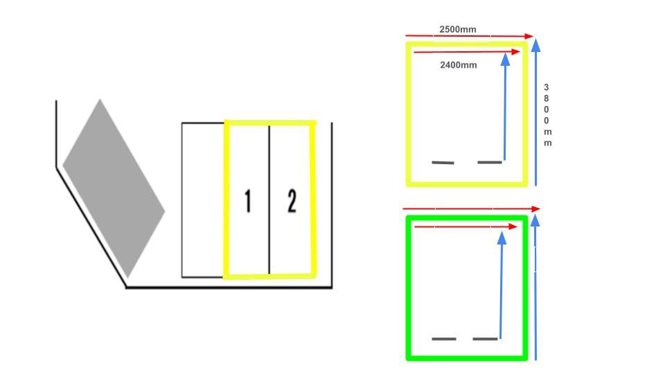 芳斉1丁目Kパーキングの駐車配置図