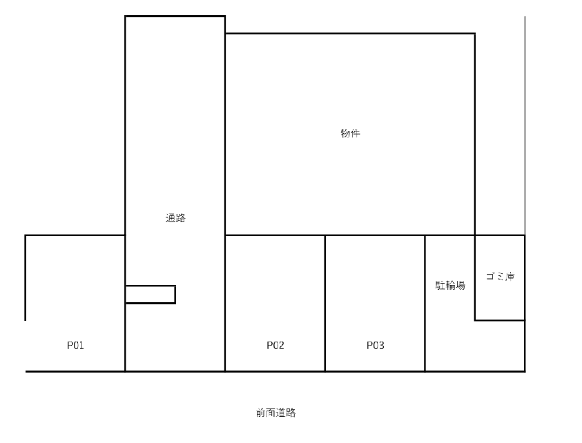 ラフィーネ周船寺の駐車配置図
