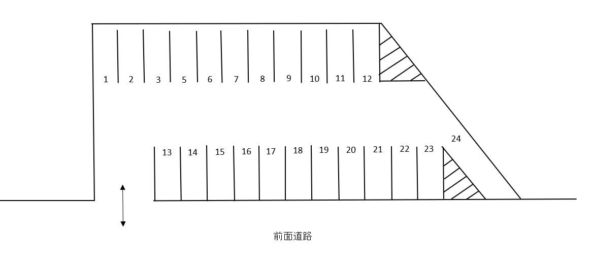 末広パーキングの駐車配置図