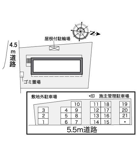 ゴヤ 敷地外駐車場(37626)の駐車配置図