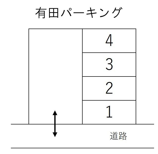 有田パーキングの駐車配置図