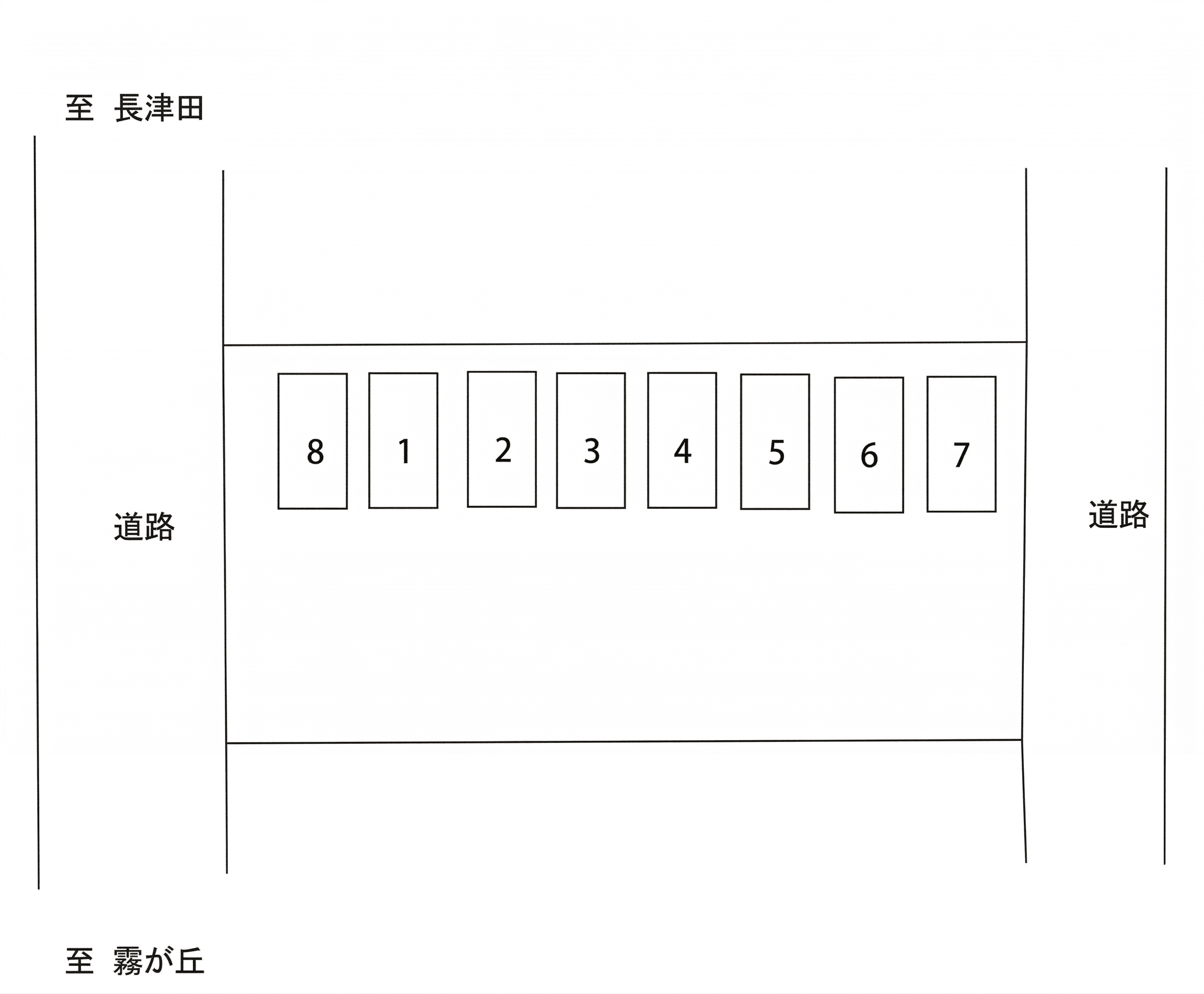 長津田駐車場の駐車配置図