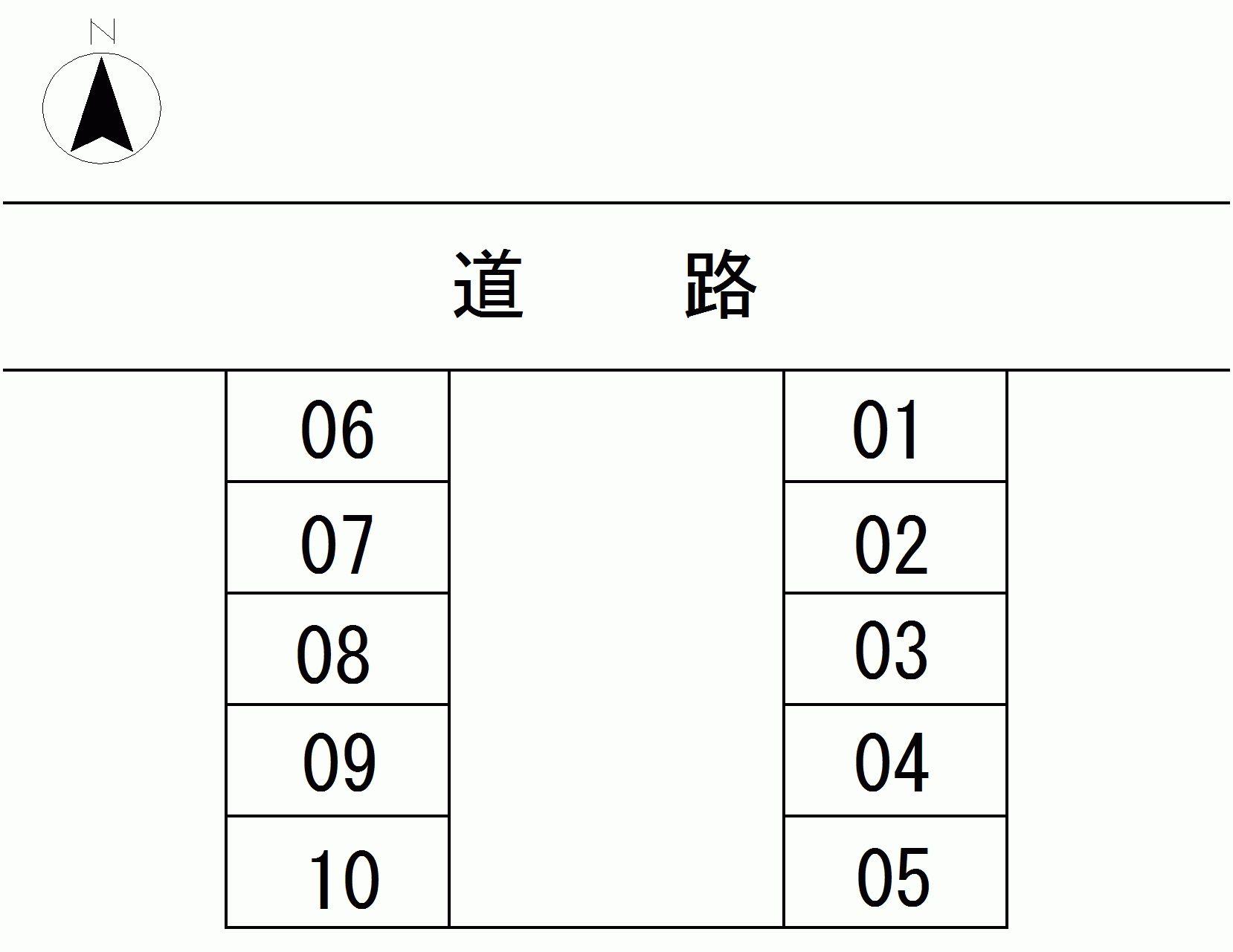明治団地あさひ駐車場の駐車配置図