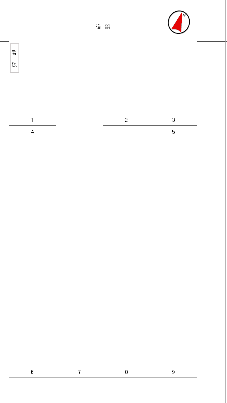 喜多山南507駐車場の駐車配置図
