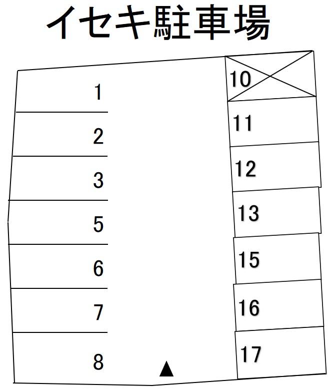 IS本町1丁目駐車場の駐車配置図