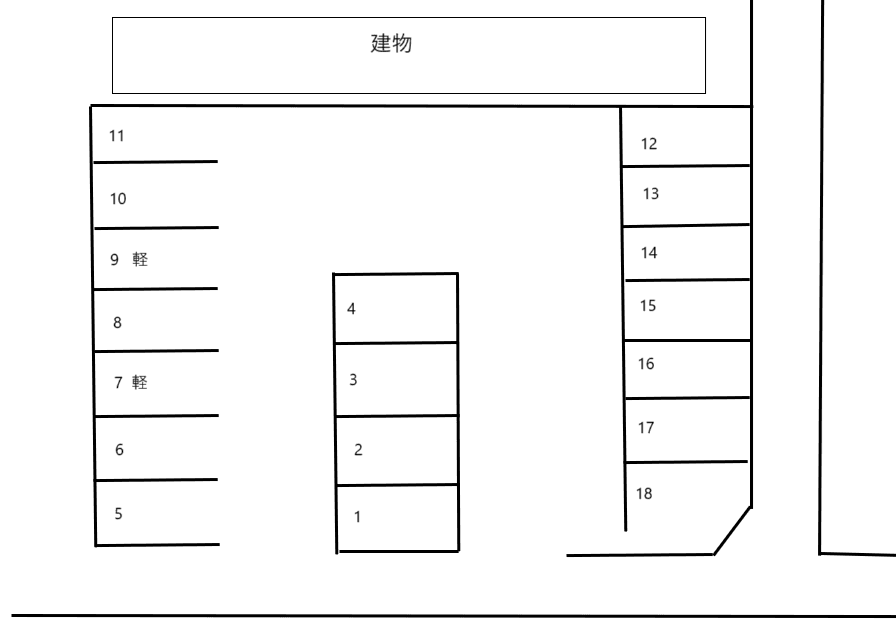 第15駐車場の駐車配置図