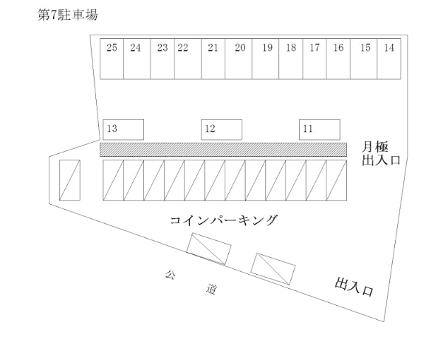 第7駐車場の駐車配置図