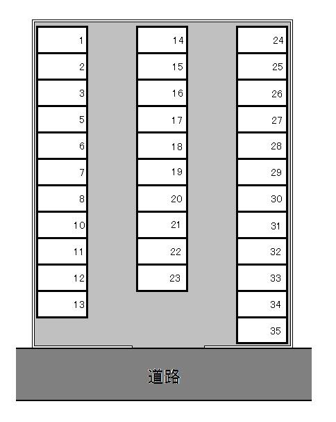 曙町駐車場の駐車配置図