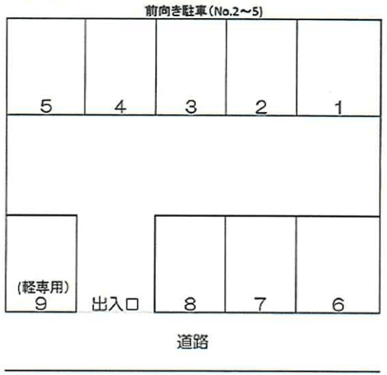 泉ヶ丘パーキングの駐車配置図