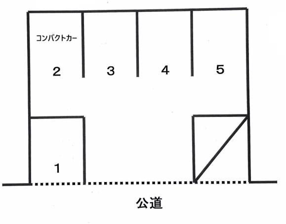 諸橋駐車場の駐車配置図