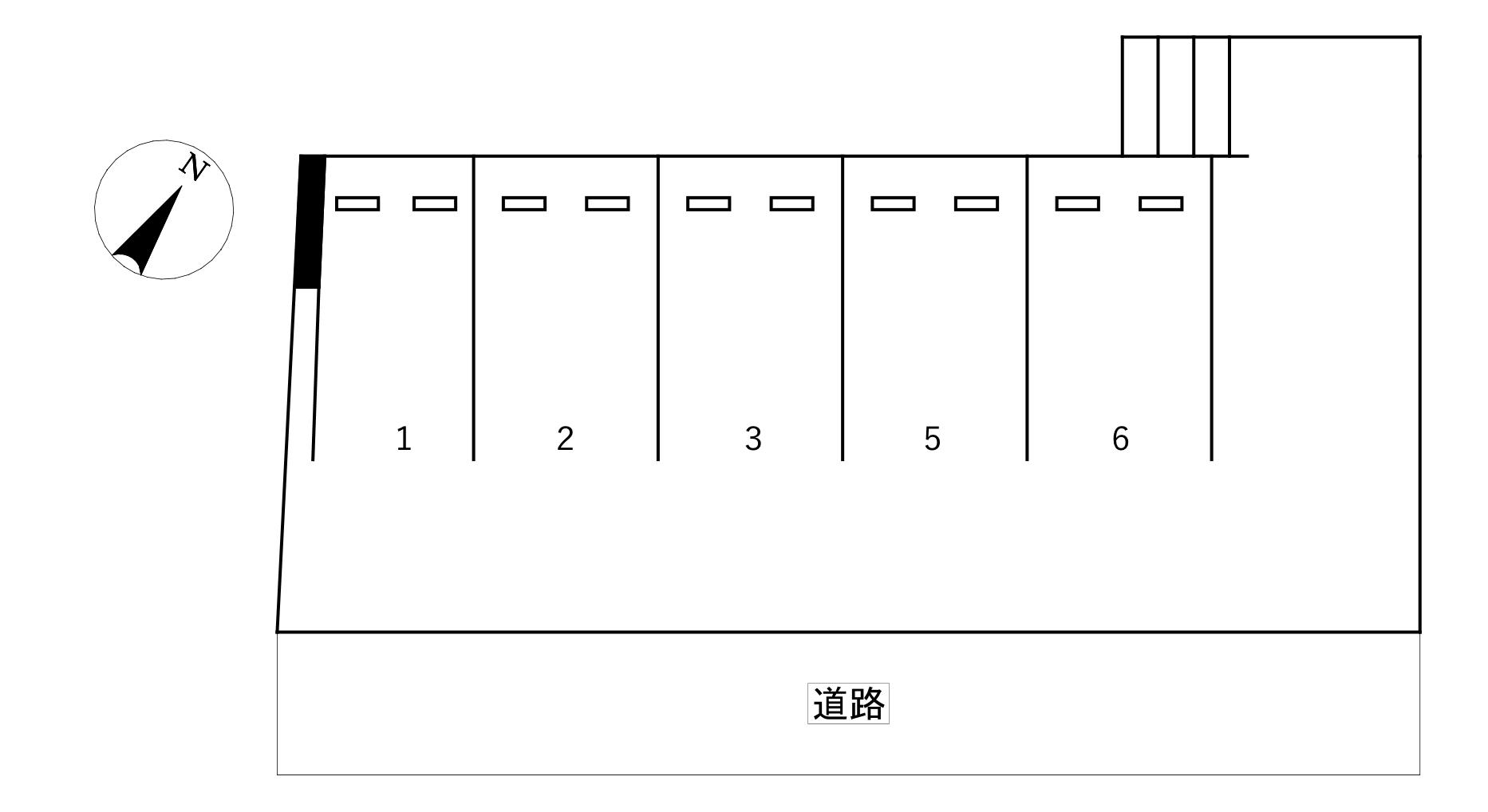 第2駐車場の駐車配置図