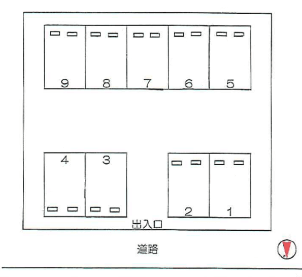 燕沢2丁目パーキングの駐車配置図