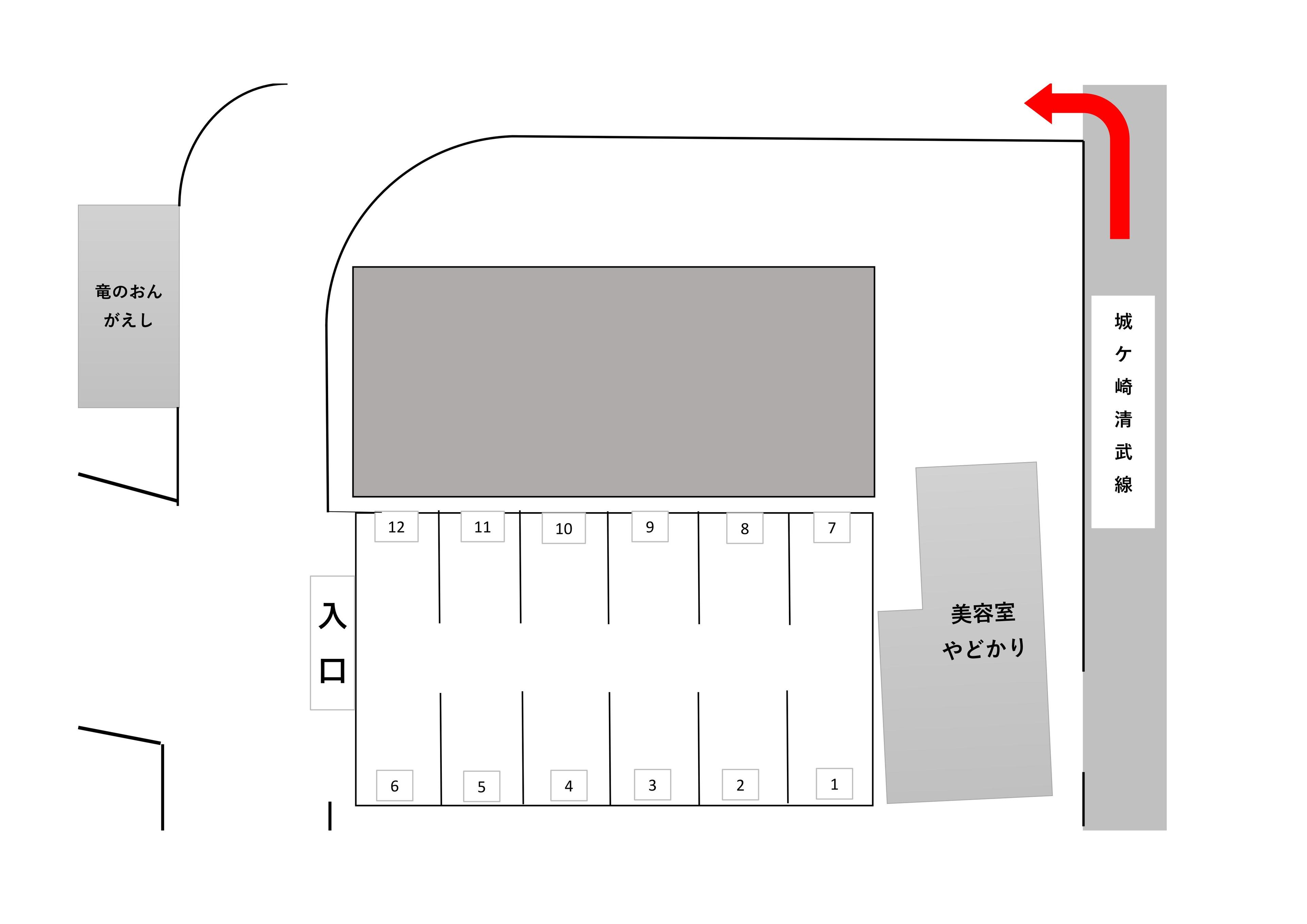 さくらパークの駐車配置図