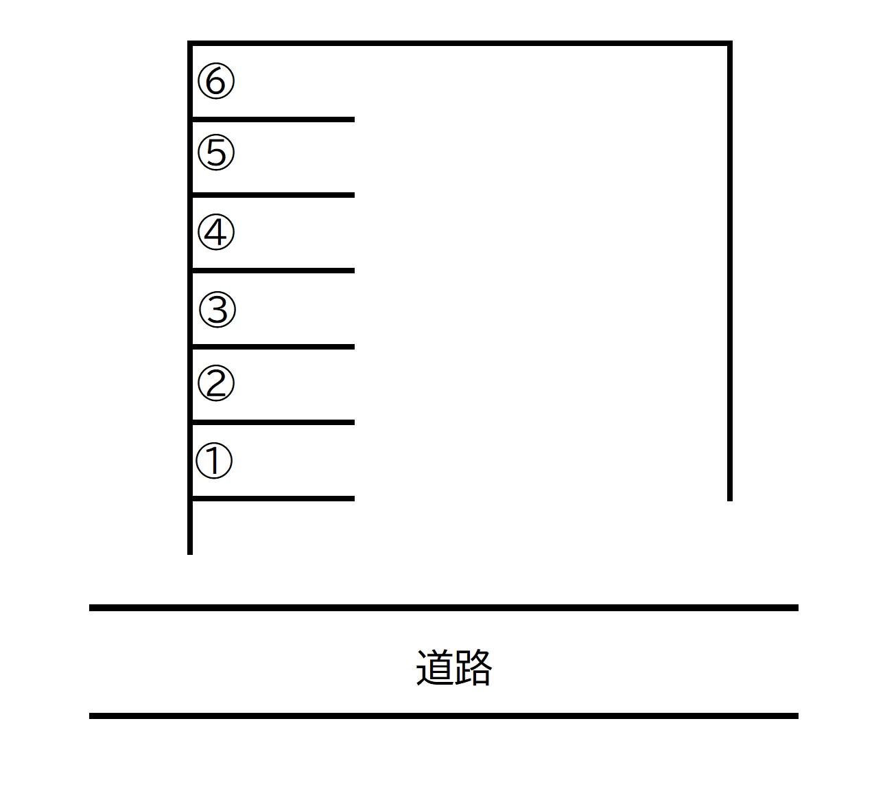 萩原三丁目白岩月極駐車場の駐車配置図