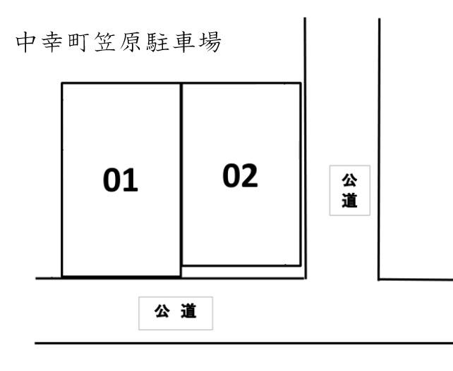 中幸町笠原駐車場の駐車配置図