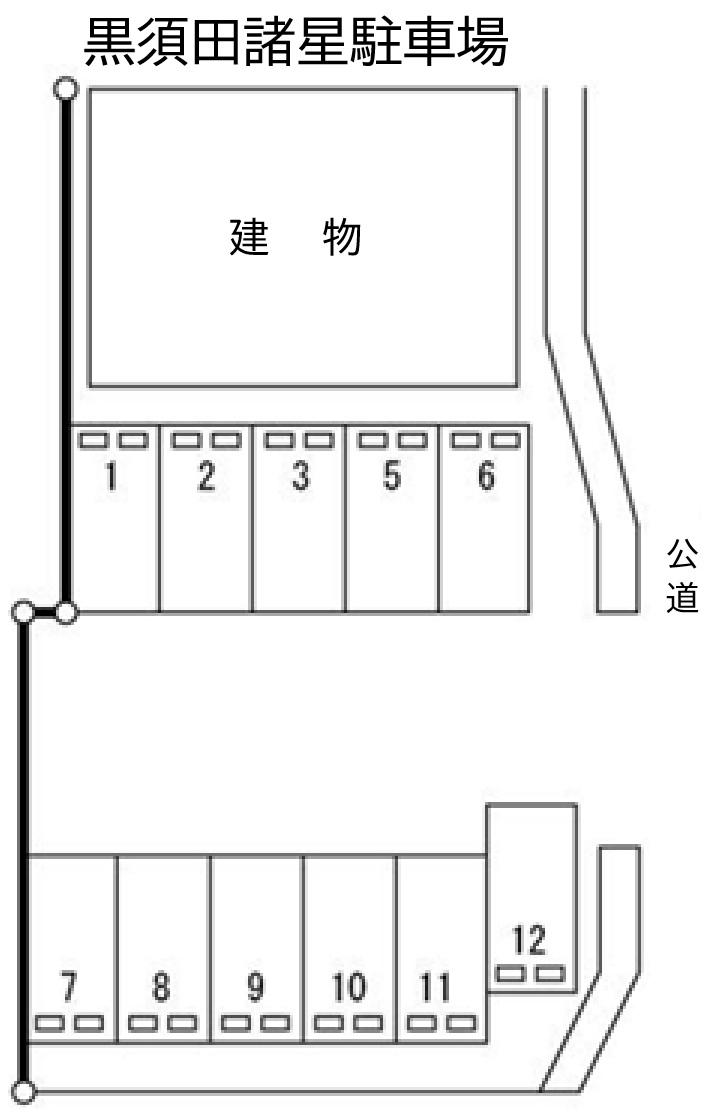 黒須田諸星駐車場の駐車配置図
