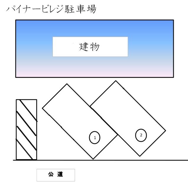 パイナービレジ駐車場の駐車配置図