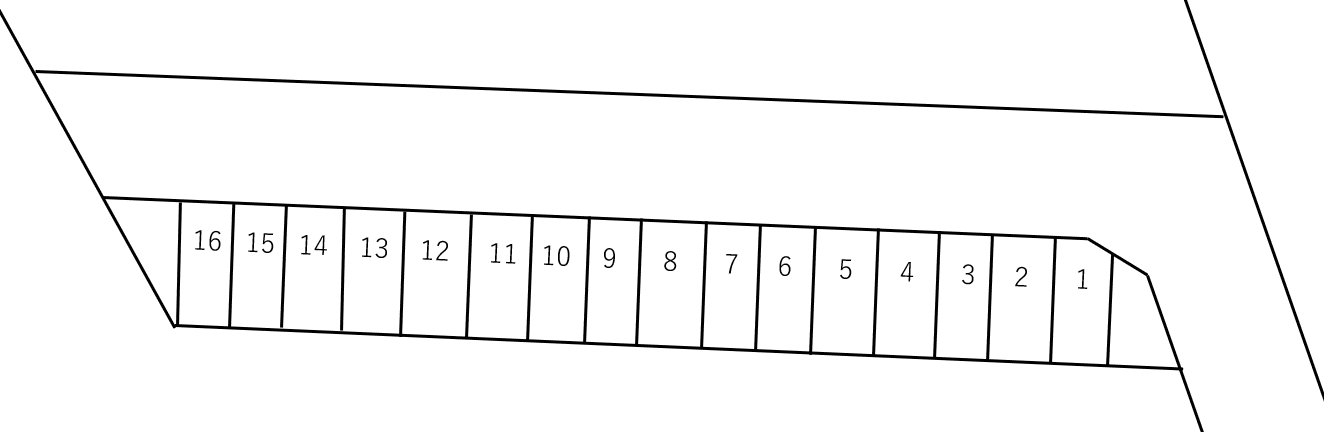 エステスクエア都賀駐車場の駐車配置図