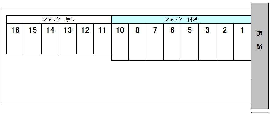 西鹿沢ガレージの駐車配置図