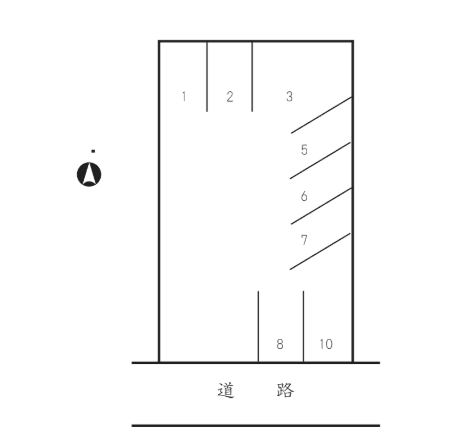 川名本町Pの駐車配置図