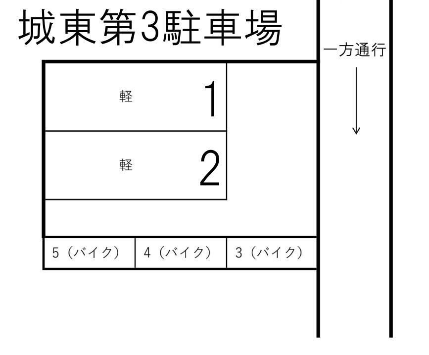 城東第3駐車場の駐車配置図