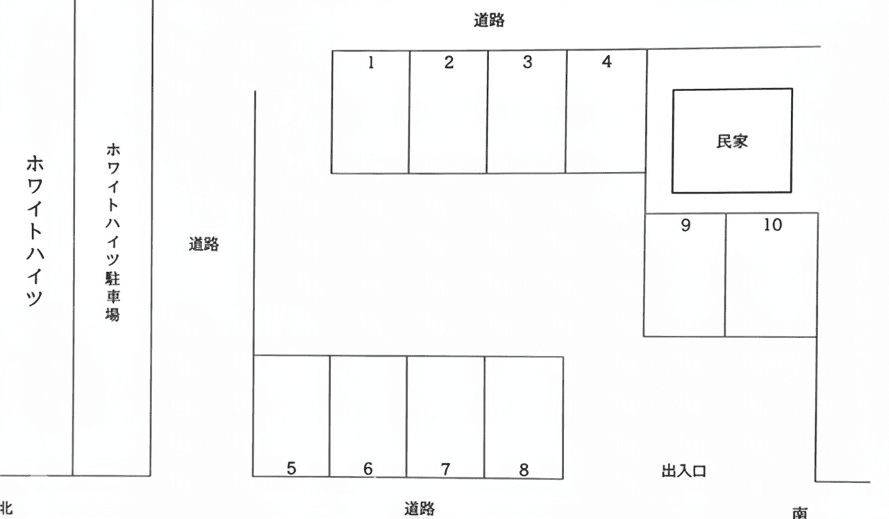 上柴西パーキングの駐車配置図