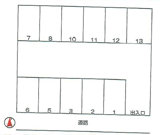 将監7丁目南パーキングの駐車配置図