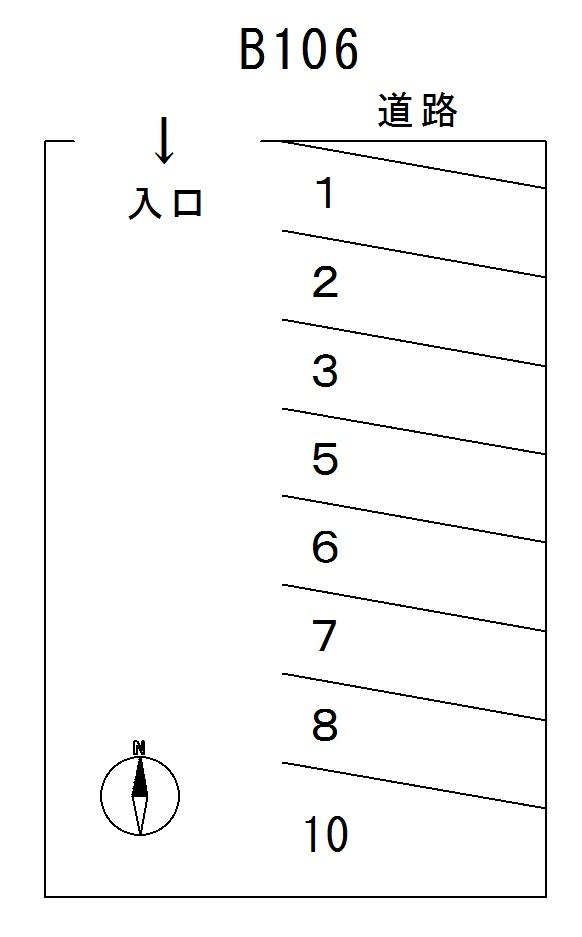 B106駐車場の駐車配置図