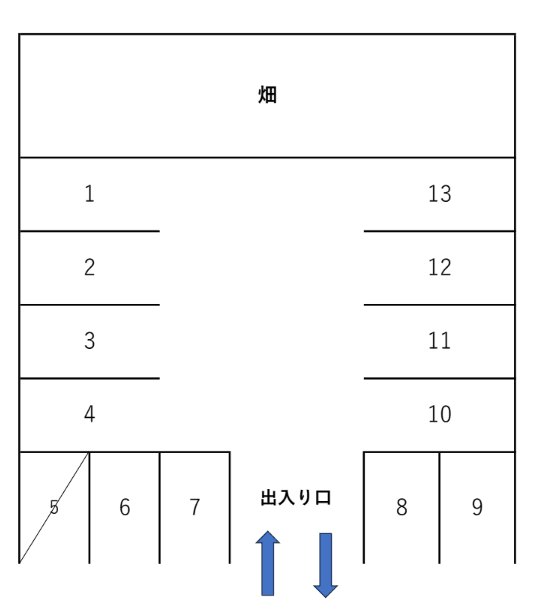 外箕輪4丁目月極駐車場の駐車配置図