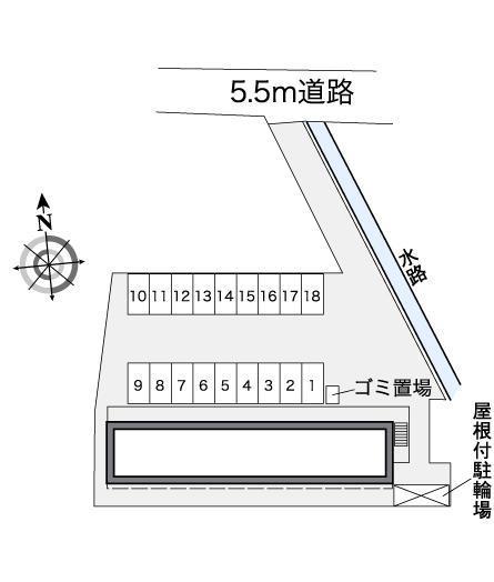 カリビアンコート(35834)の駐車配置図