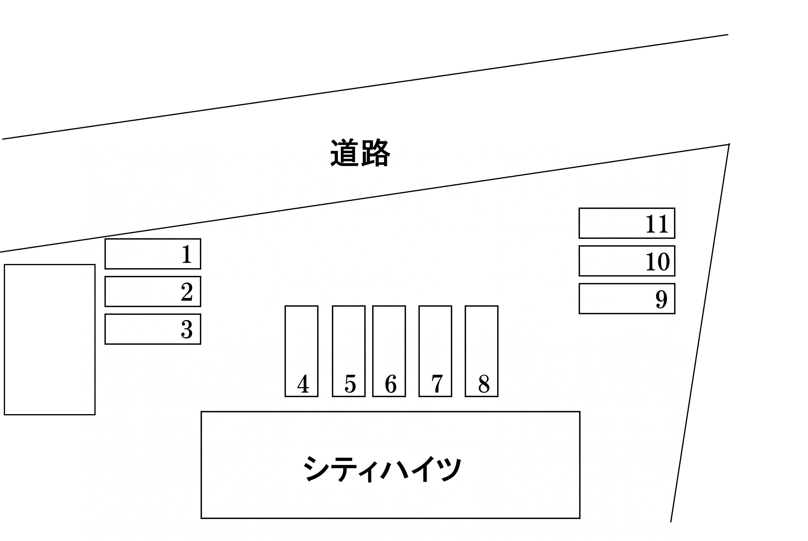 シティハイツの駐車配置図