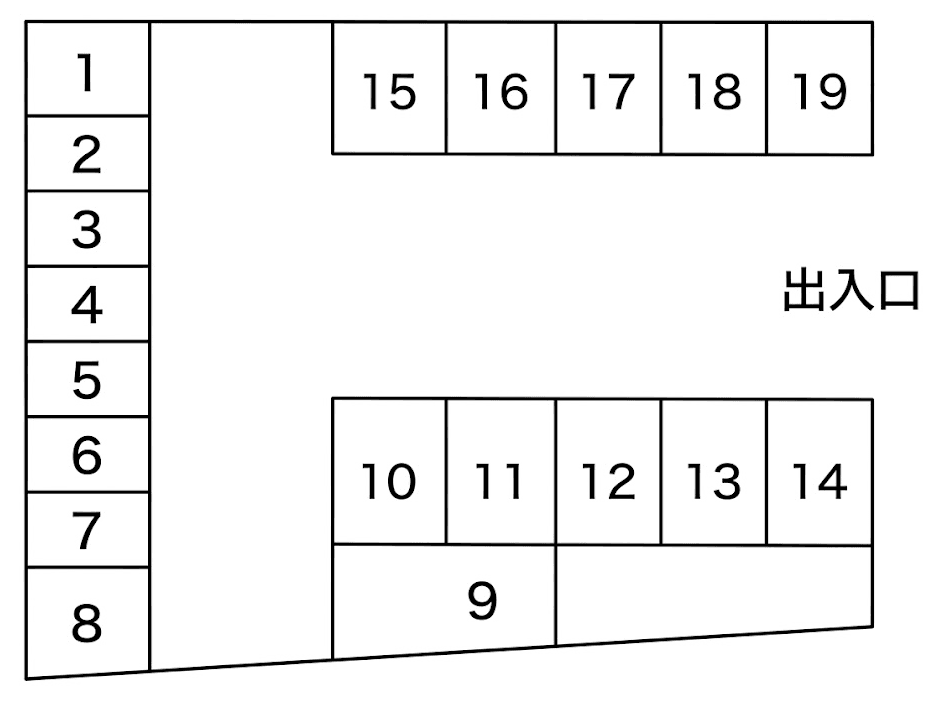 309駐車場の駐車配置図